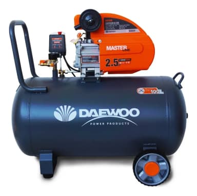 Compresor de aire eléctrico Daewoo Dac Series DAC100D 100L 2.5hp 50Hz negro