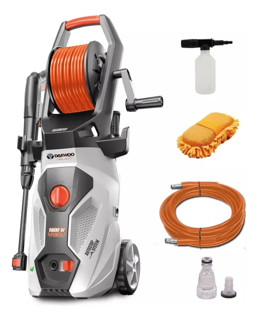 Hidrolavadora Eléctrica Daewoo 1600w 135bar Accesorios Color Negro/Naranja Frecuencia 50Hz