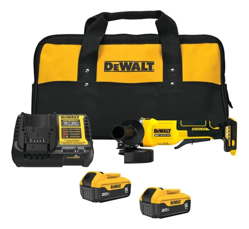 DeWalt DCG408P2 kit esmeril angular 4-1/2" 20V MAX con batería