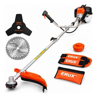 Erux desbrozadora a gasolina 52 cc de 2 tiempos con accesorios
