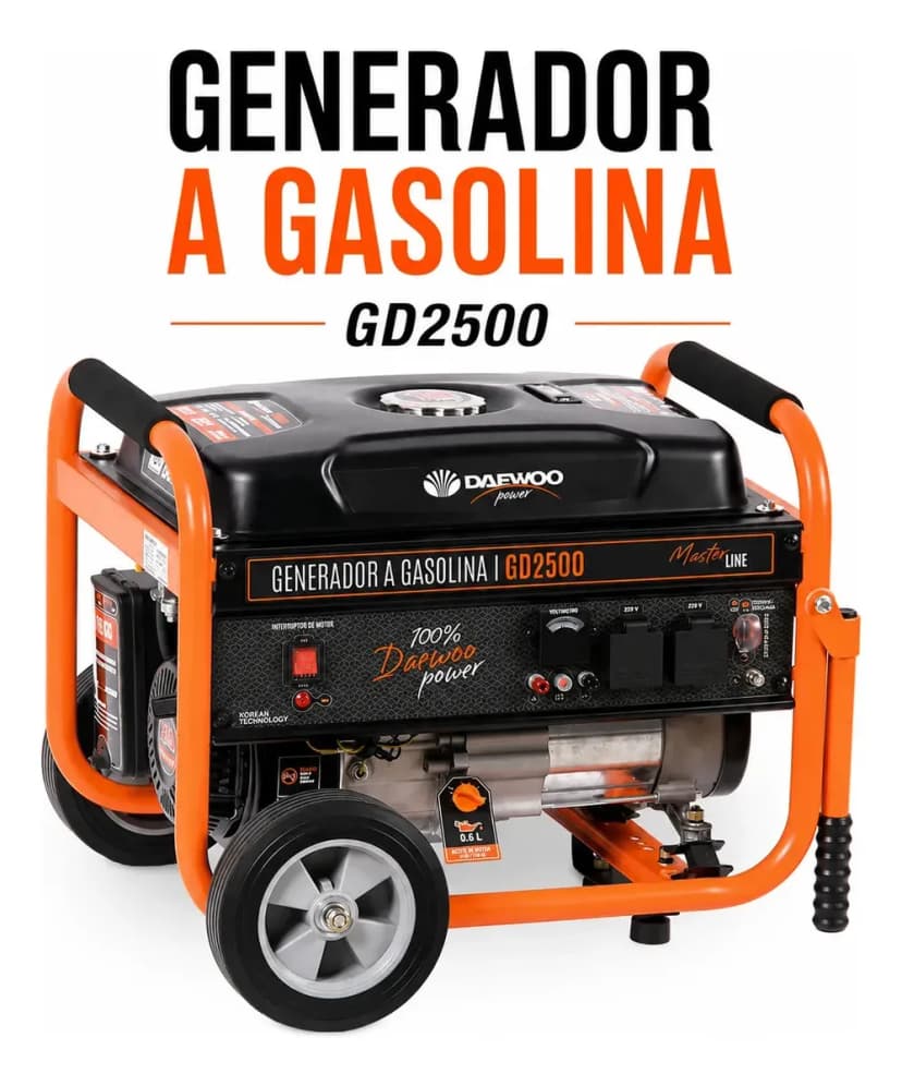 Generador Eléctrico A Gasolina 2000w 4 Tiempo Monocilindrico