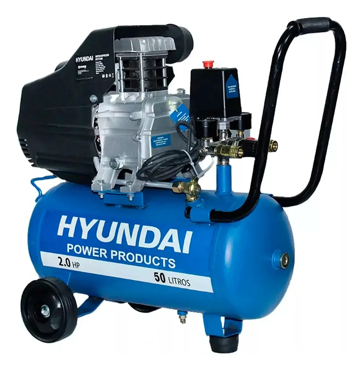 Compresor Hyundai 82hyxy50d Monofasico 2hp 50lts