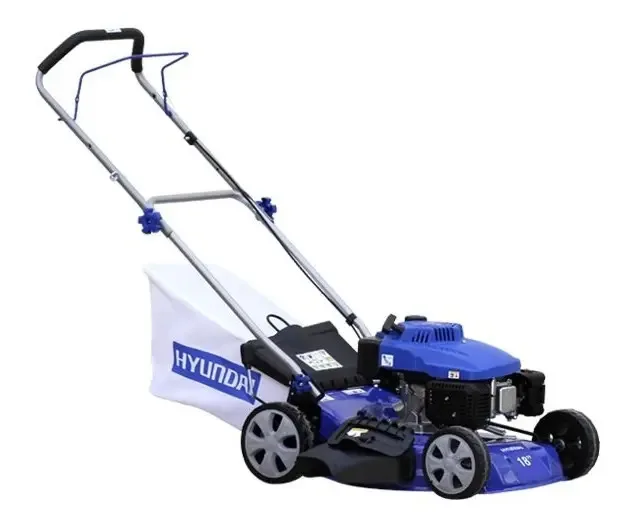 Cortacésped Hyundai 18p De Corte C/recolector 5 Hp Gasolina Color Azul