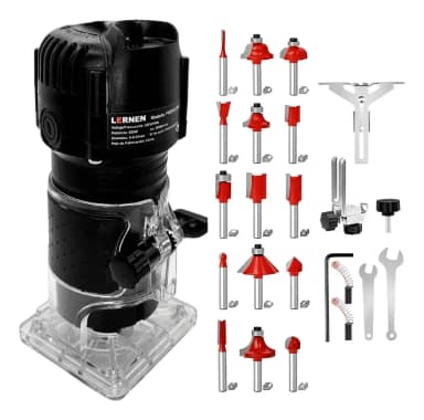 Kit Fresadora Router Tupi 6-6.35mm - 50hz - 550w + 15 Fresas!