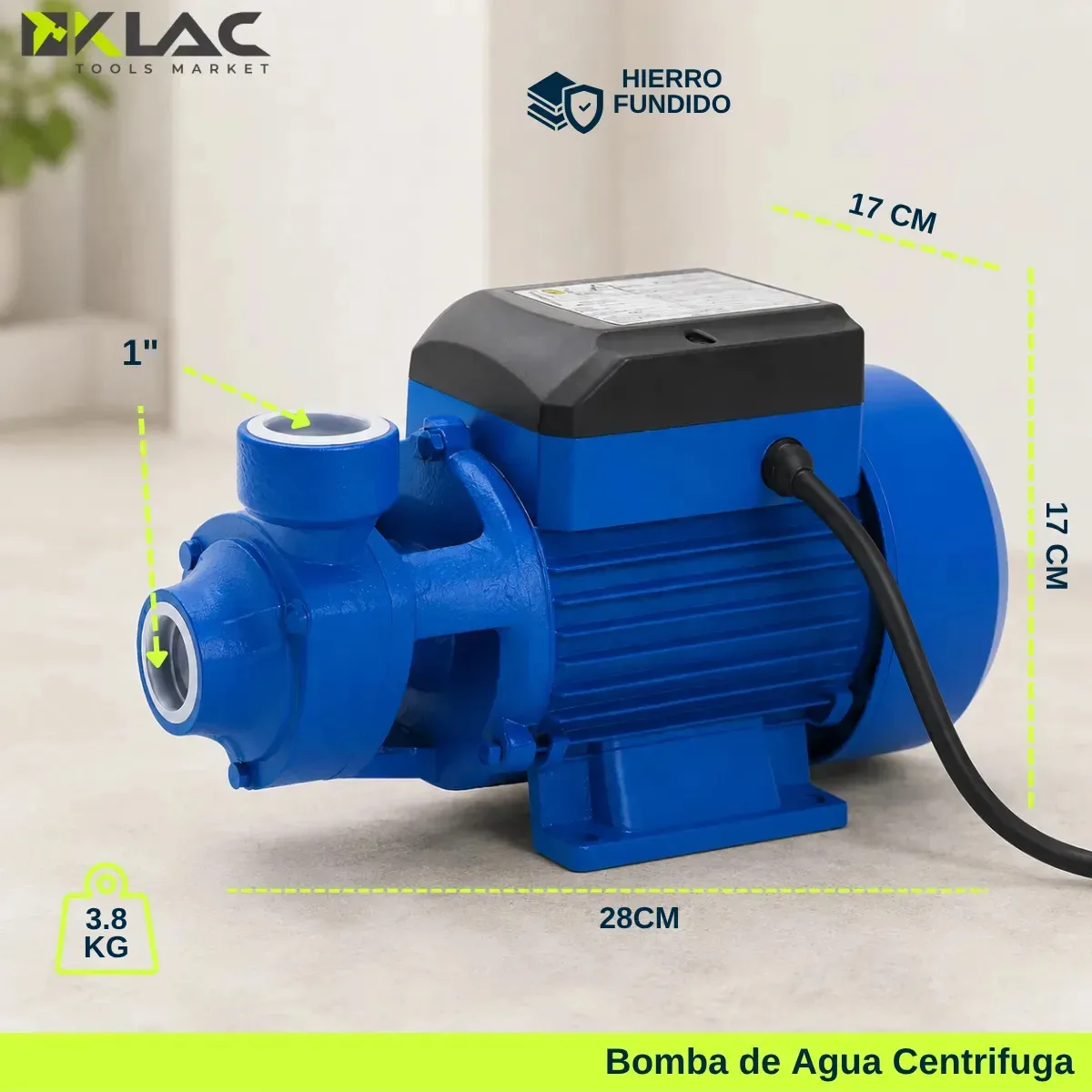 KLAC QB60 bomba periférica 0,5 HP 26 l/min