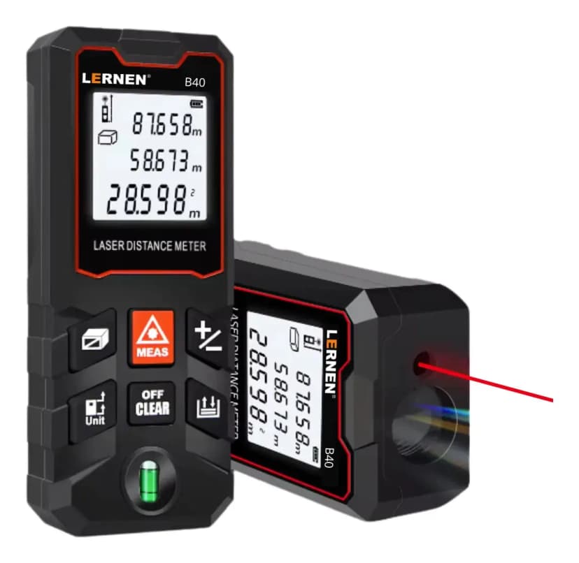 Medidor De Distancia Laser Digital 40m Con Accesorios