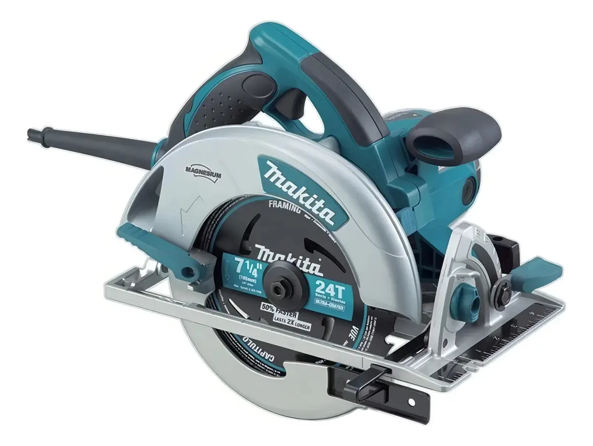 Sierra circular eléctrica Makita 5007MGK 185mm 1800W turquesa/gris oscuro