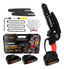 Motosierra Podadora Eléctrica MZ2BAT6 6 Pulgadas incluye 2 Baterías Color Negro