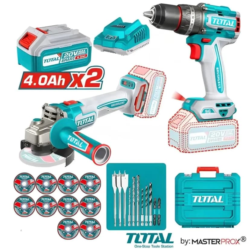 Cmb Taladro Percutor/esmeril Angular Total Tools Tosli241298 Premium By Master Prox®