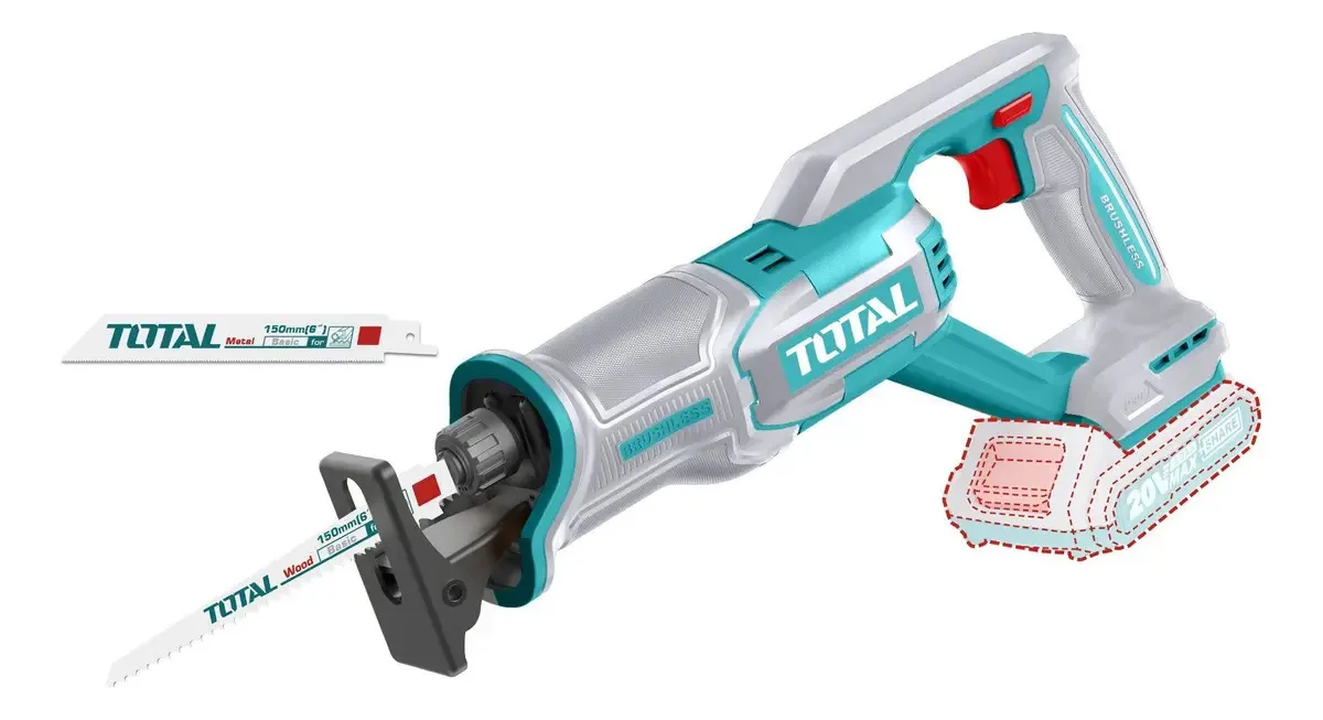 Total TRSLI2108 sierra sable 20V brushless, sin batería ni cargador